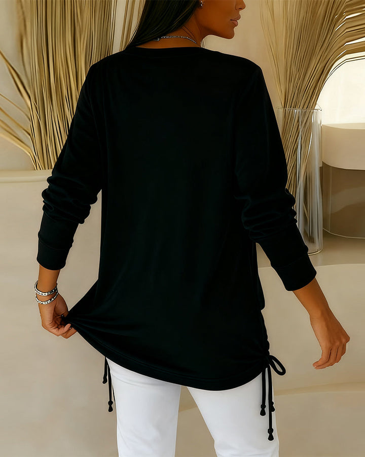 Two-Tone Sequin Top Effect Two-in-One