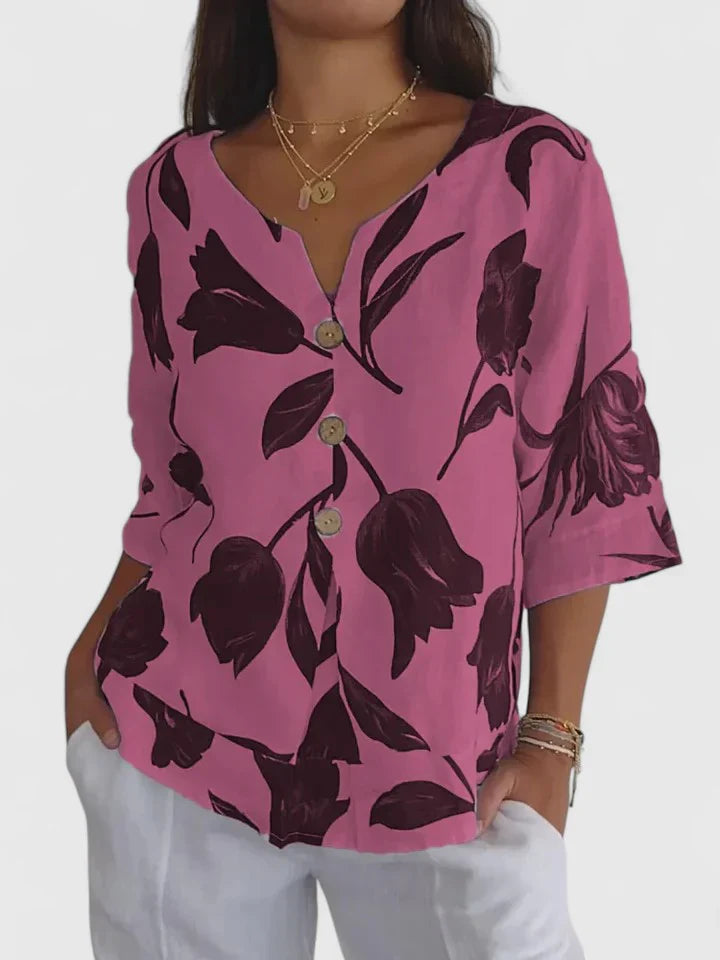 Laura | Comfortable V-Neck Blouse