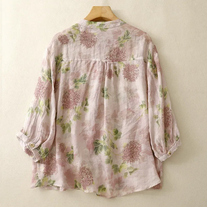 CLAUDIA LINEN BLOUSE