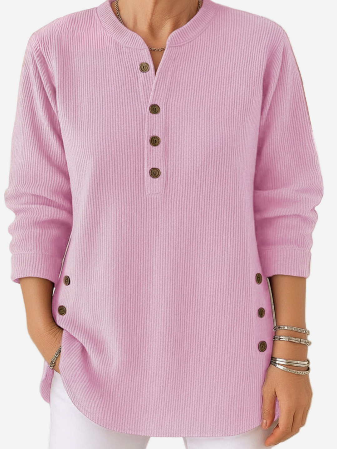Margaret – Long Sleeve Solid Knit Sweater